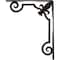 Ekena Millwork Fleur De Lis Wrought Iron Bracket, (Single center brace), Antiqued Warm Silver 1 1/2"W x 10"D x 12"H BKTM01X10X12SFLAWS - alternate 8